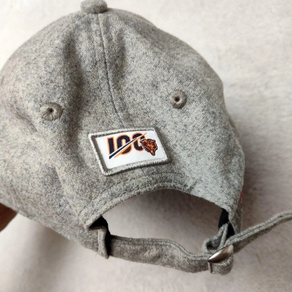 Chicago Bears New Era Hat Cap Strap Back Womens Heather Gray 9TWENTY NFL